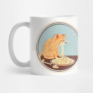 Cat Slurpin' Spaghetti Mug